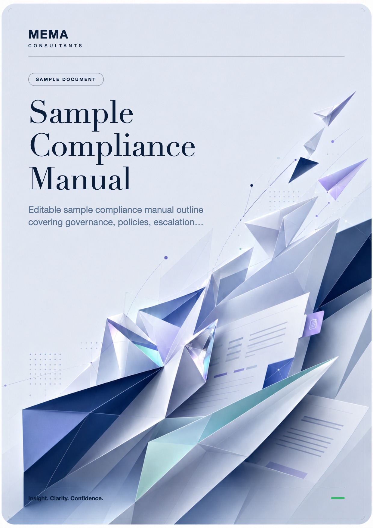 Sample Compliance Manual cover