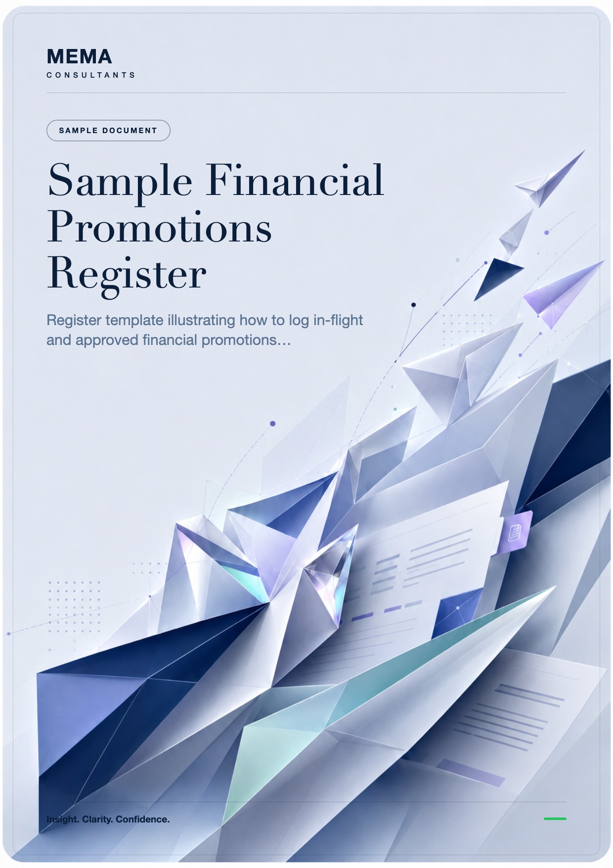 Sample Financial Promotions Register cover